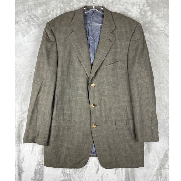 VTG Ermenegildo Zegna High Performance Blazer Jacket Mens Size M Plaid Wool
